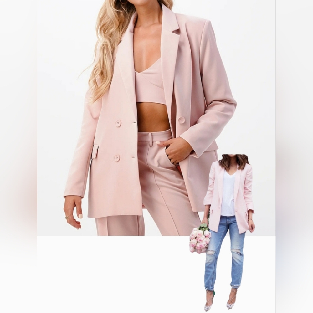 #12 🛑S,L HOTTEST ICONIC OVERSIZED DOUBLE BREASTED BLAZER